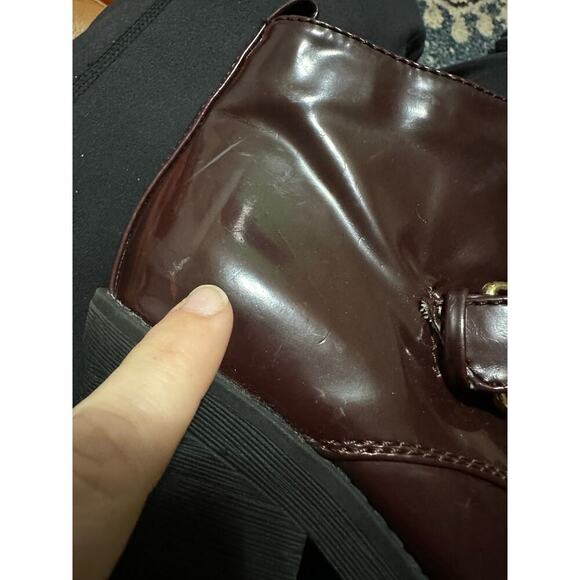 Mudd Whimsigoth Chunky Platform Patent Leather Boots Women 8.5 Y2K Grunge Witch - Picture 9 of 12
